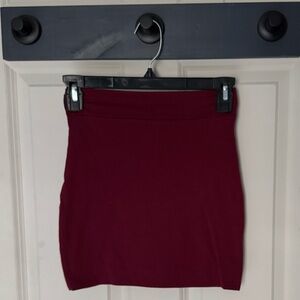 Fashion Nova Burgundy Pencil Skirt